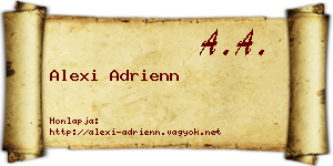 Alexi Adrienn névjegykártya